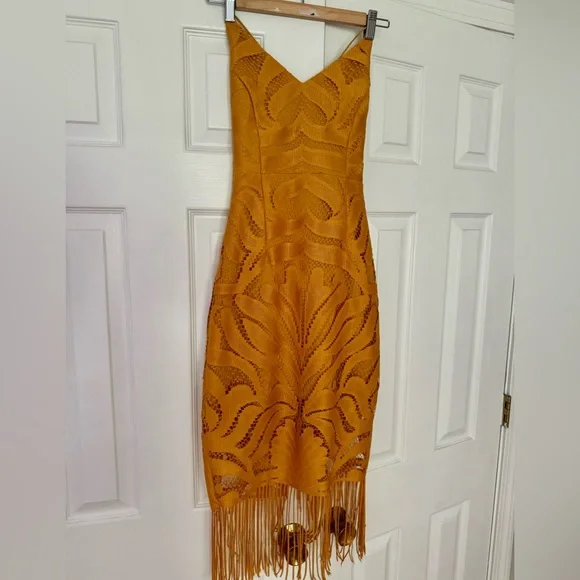 Two Sisters The Label | Dresses | Two Sisters The Label Deni Dress Mustard  Color Lace | Poshmark